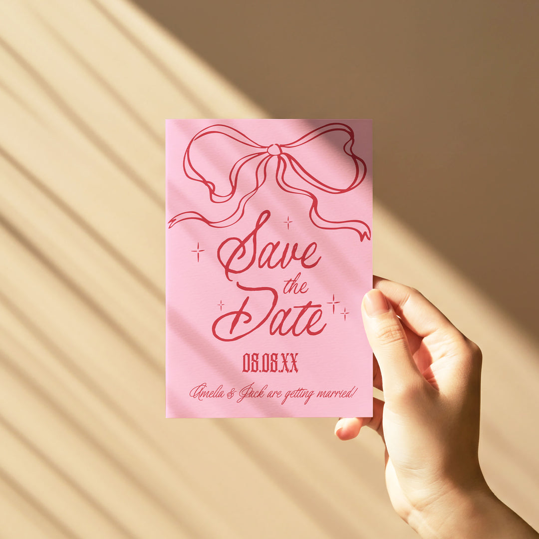 Pink Cupid Save The Date