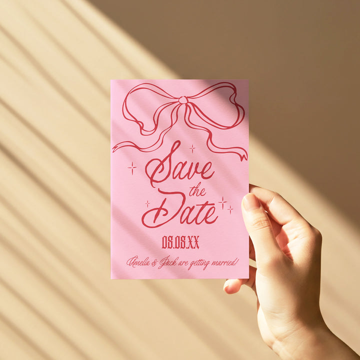 Pink Cupid Save The Date