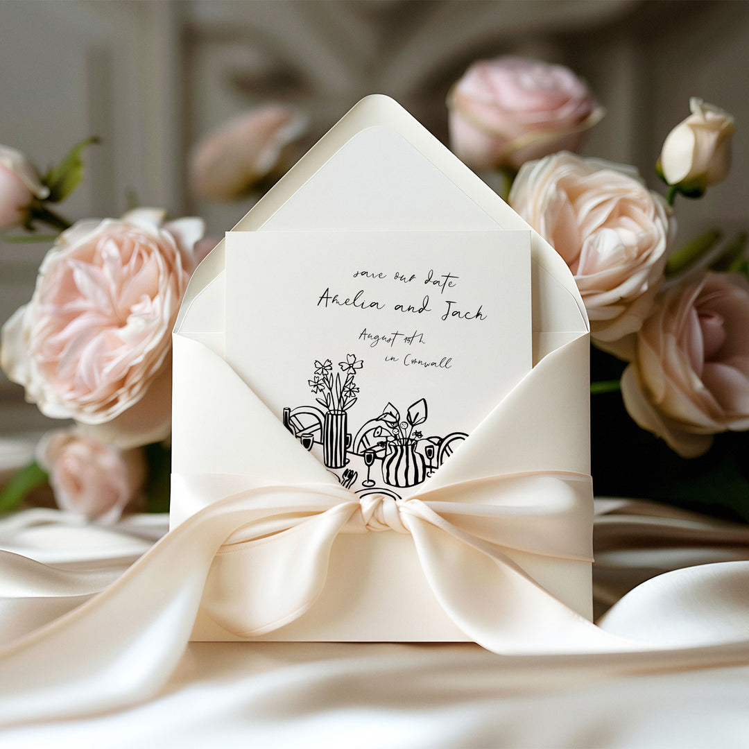 Doodle Table Save The Date