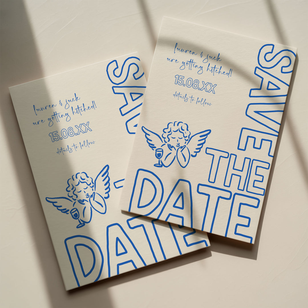 Blue Cupid Save The Date