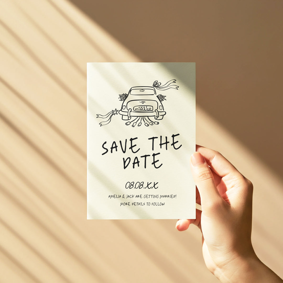 Wedding Car Save The Date