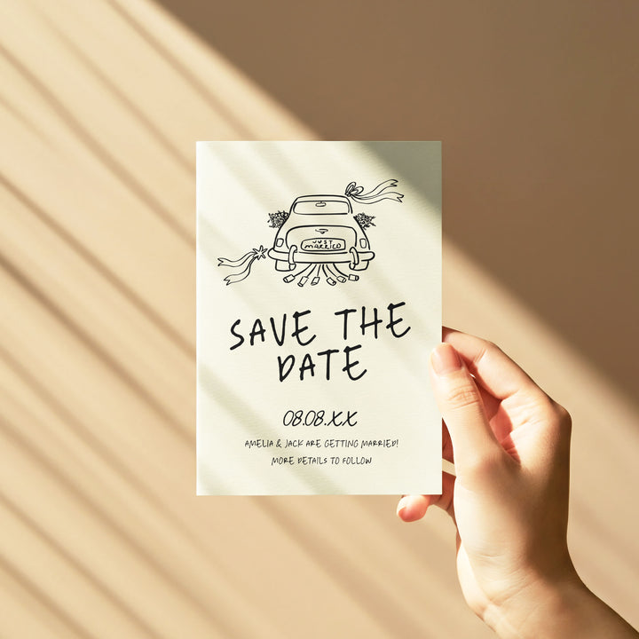 Wedding Car Save The Date