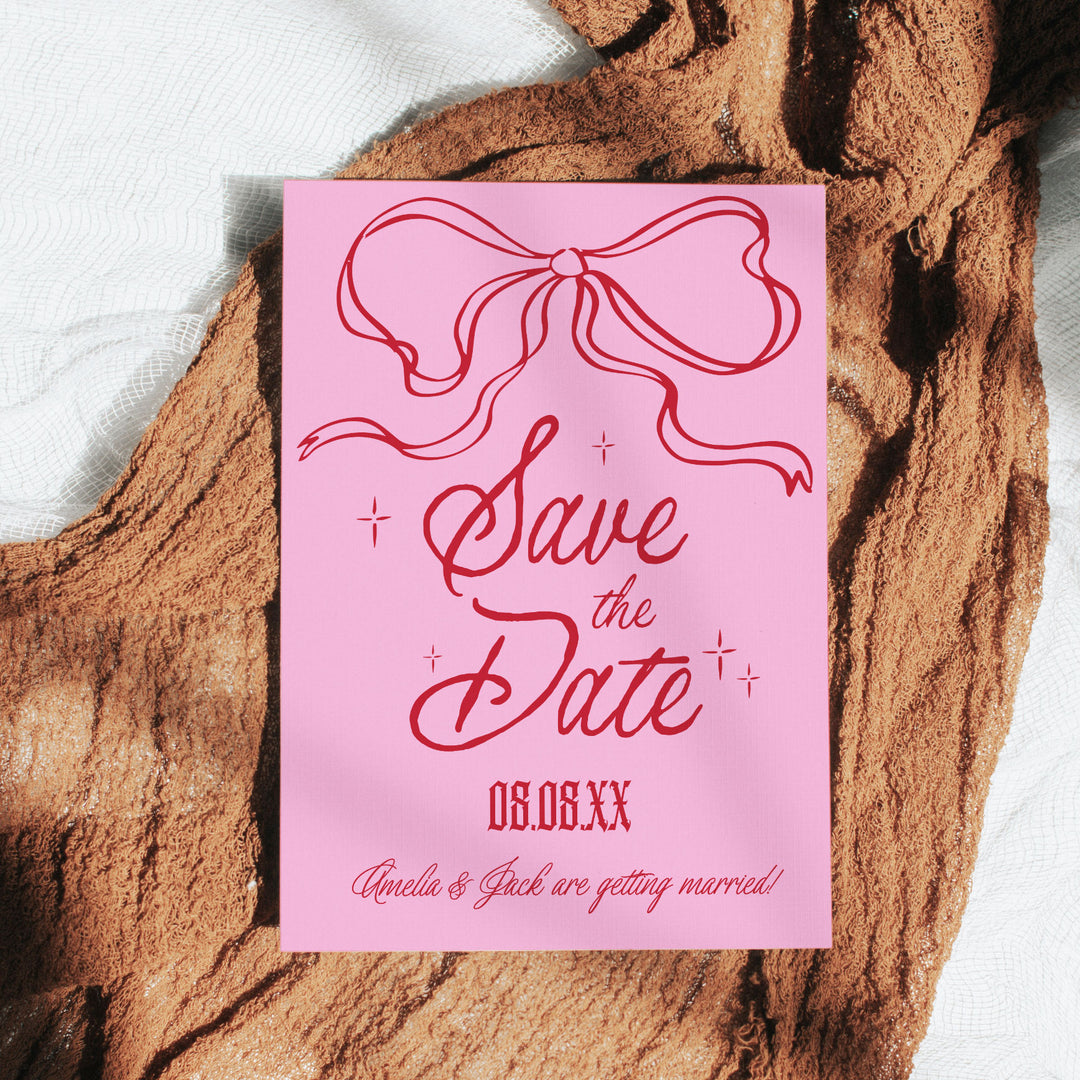 Pink Cupid Save The Date