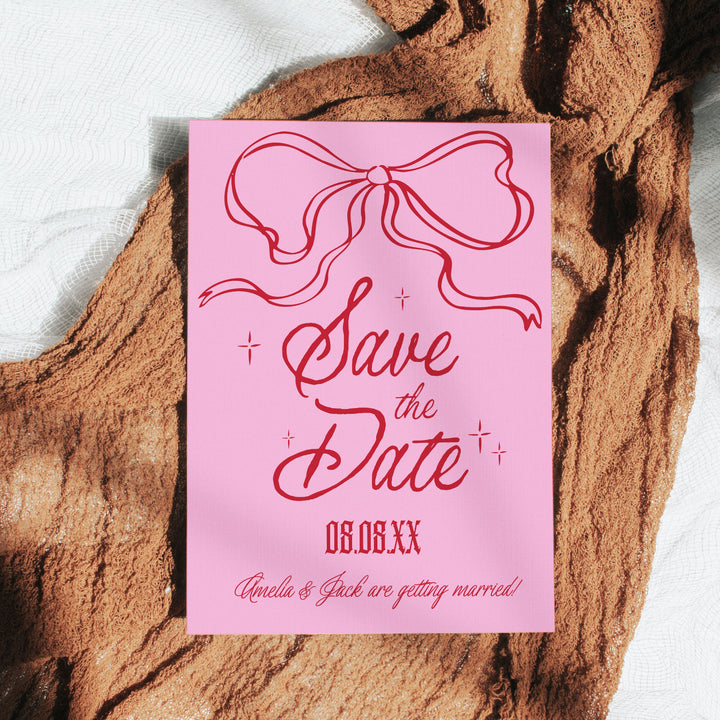 Pink Cupid Save The Date