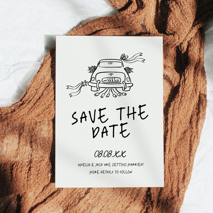 Wedding Car Save The Date