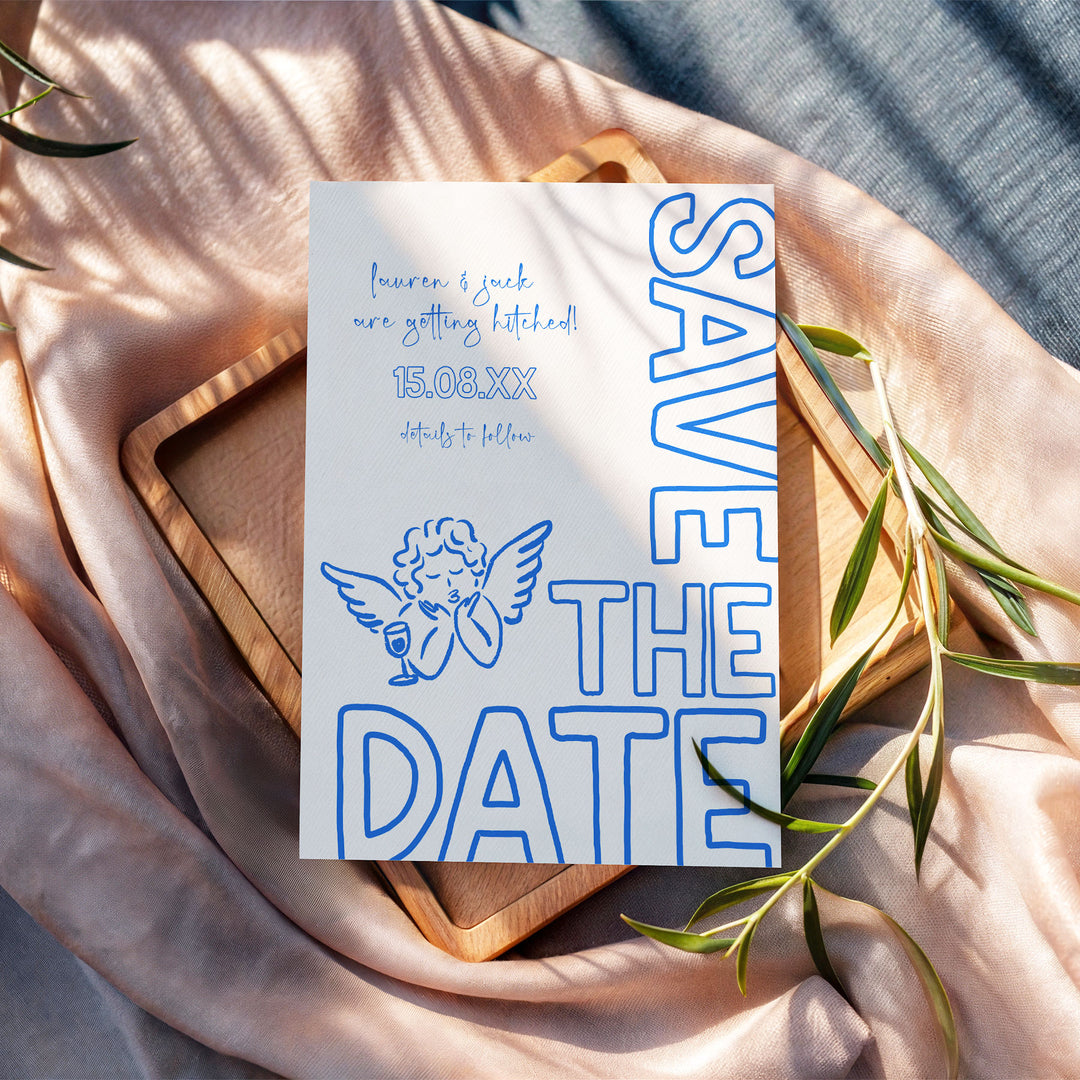 Blue Cupid Save The Date