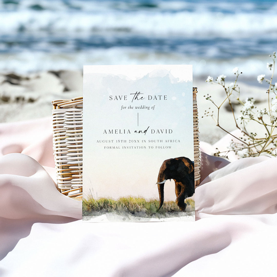 South Africa Elephant Destination Save The Date