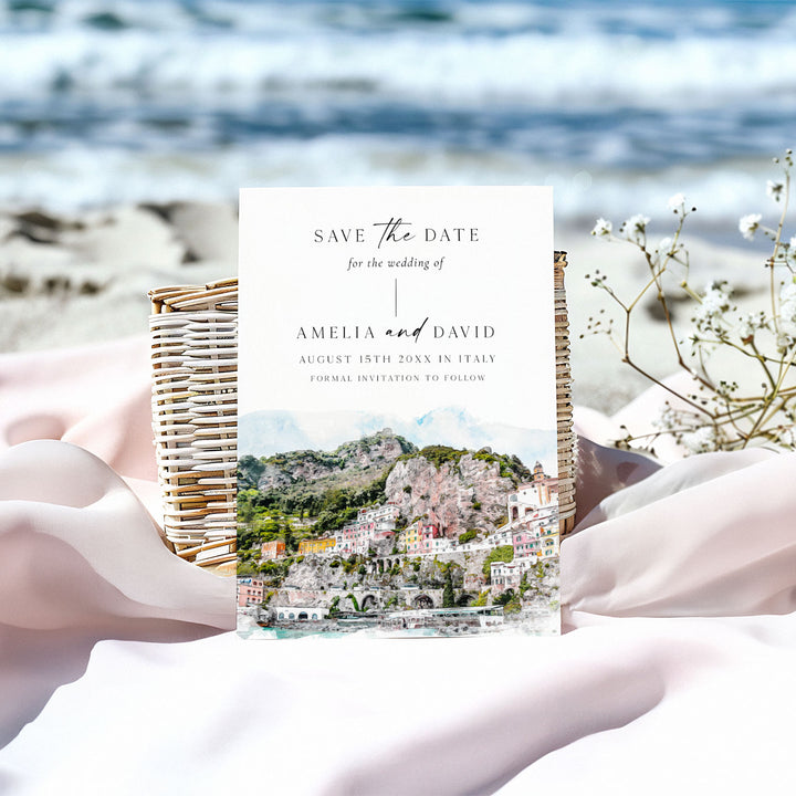 Amalfi Coast Destination Save The Date