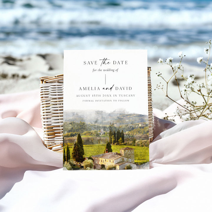 Tuscany Destination Save The Date