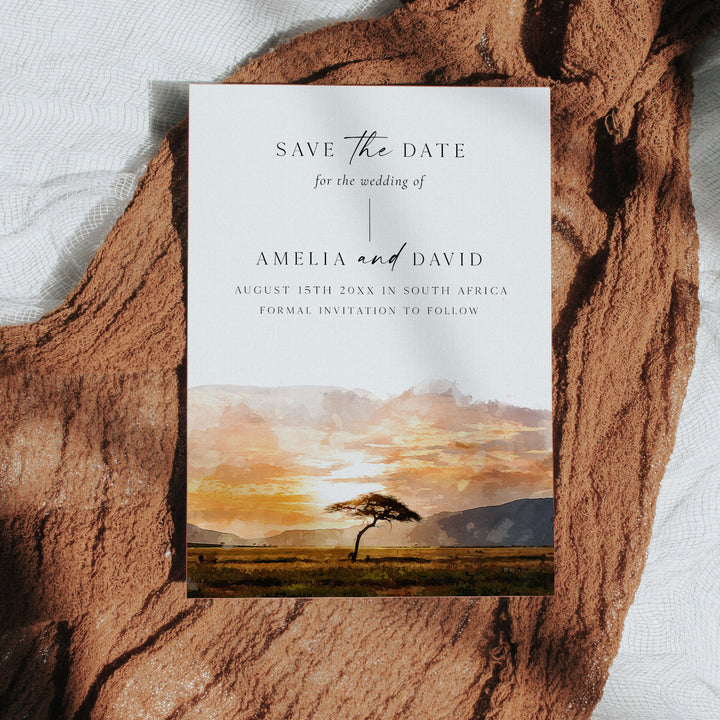 South Africa Destination Save The Date