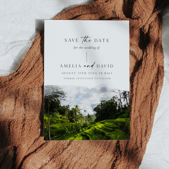 Bali Destination Save The Date
