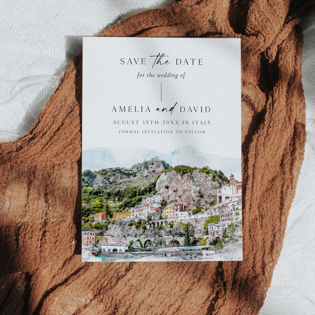 Amalfi Coast Destination Save The Date