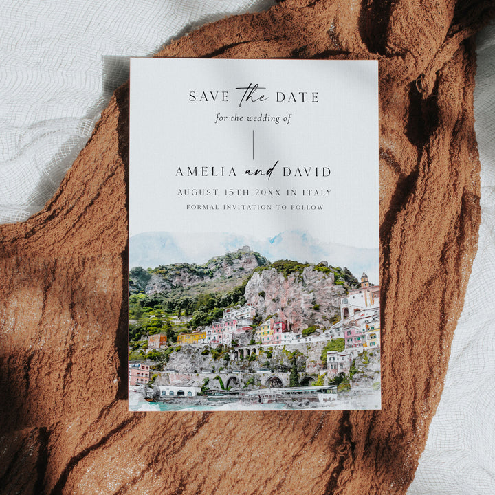Amalfi Coast Destination Save The Date
