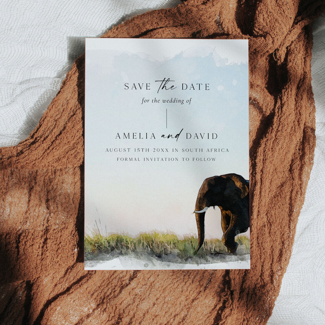 South Africa Elephant Destination Save The Date