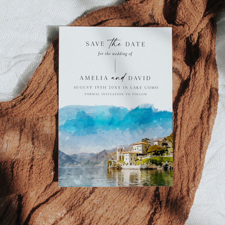 Lake Como Destination Save The Date