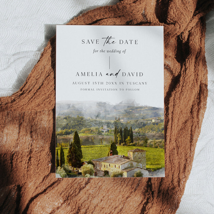 Tuscany Destination Save The Date
