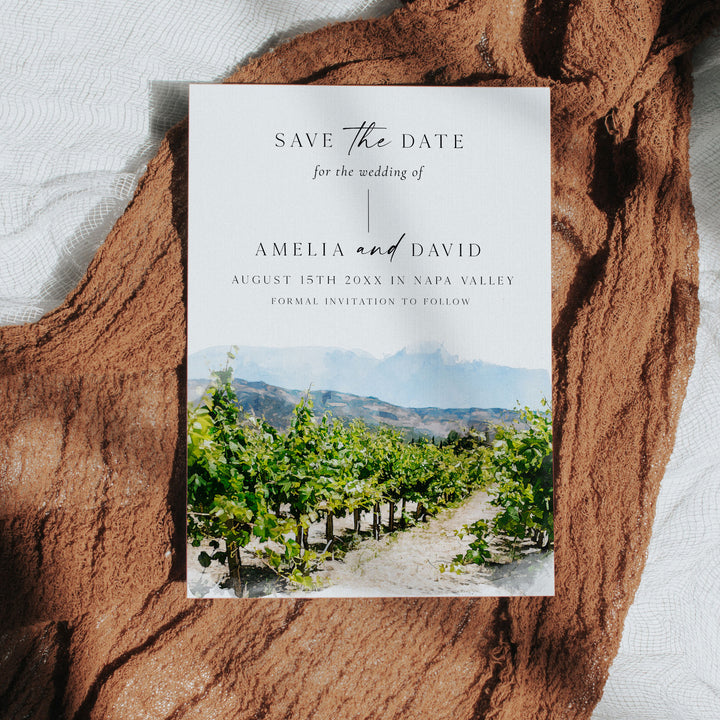 Napa Valley Destination Save The Date
