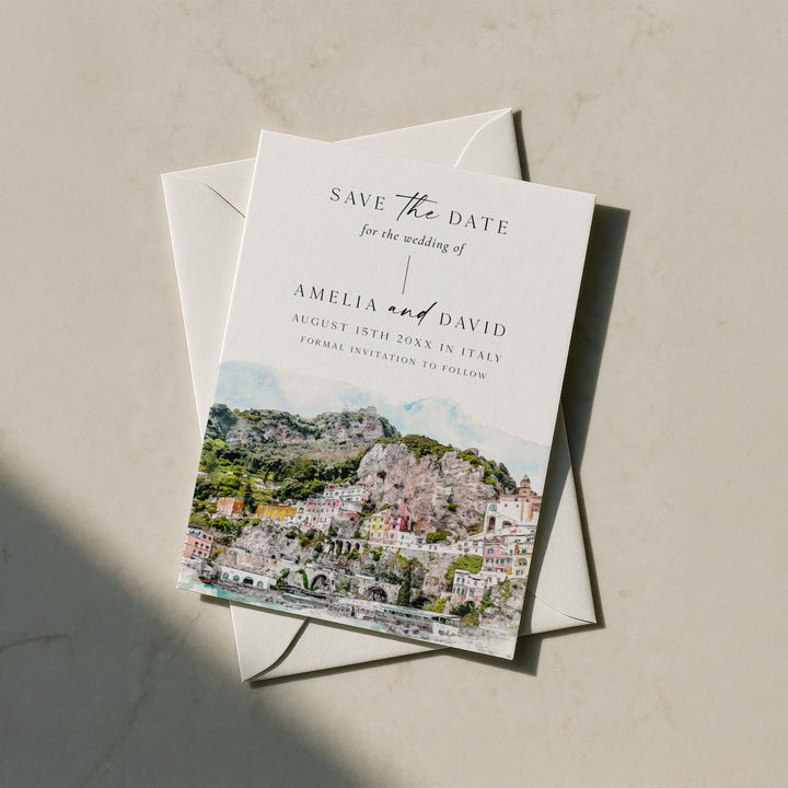 Amalfi Coast Destination Save The Date