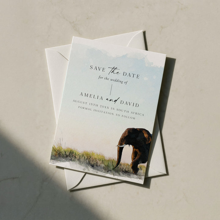 South Africa Elephant Destination Save The Date
