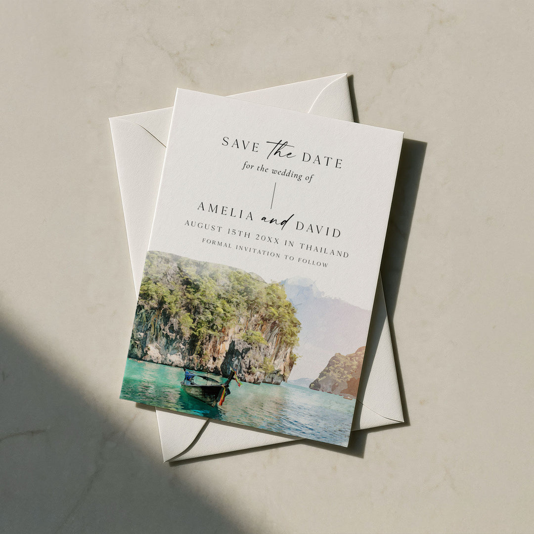 Thailand Temple Destination Save The Date