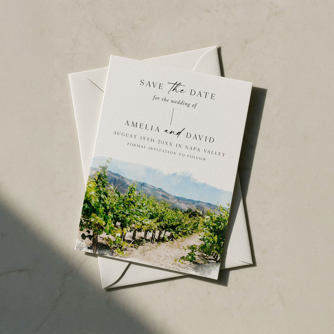 Napa Valley Destination Save The Date