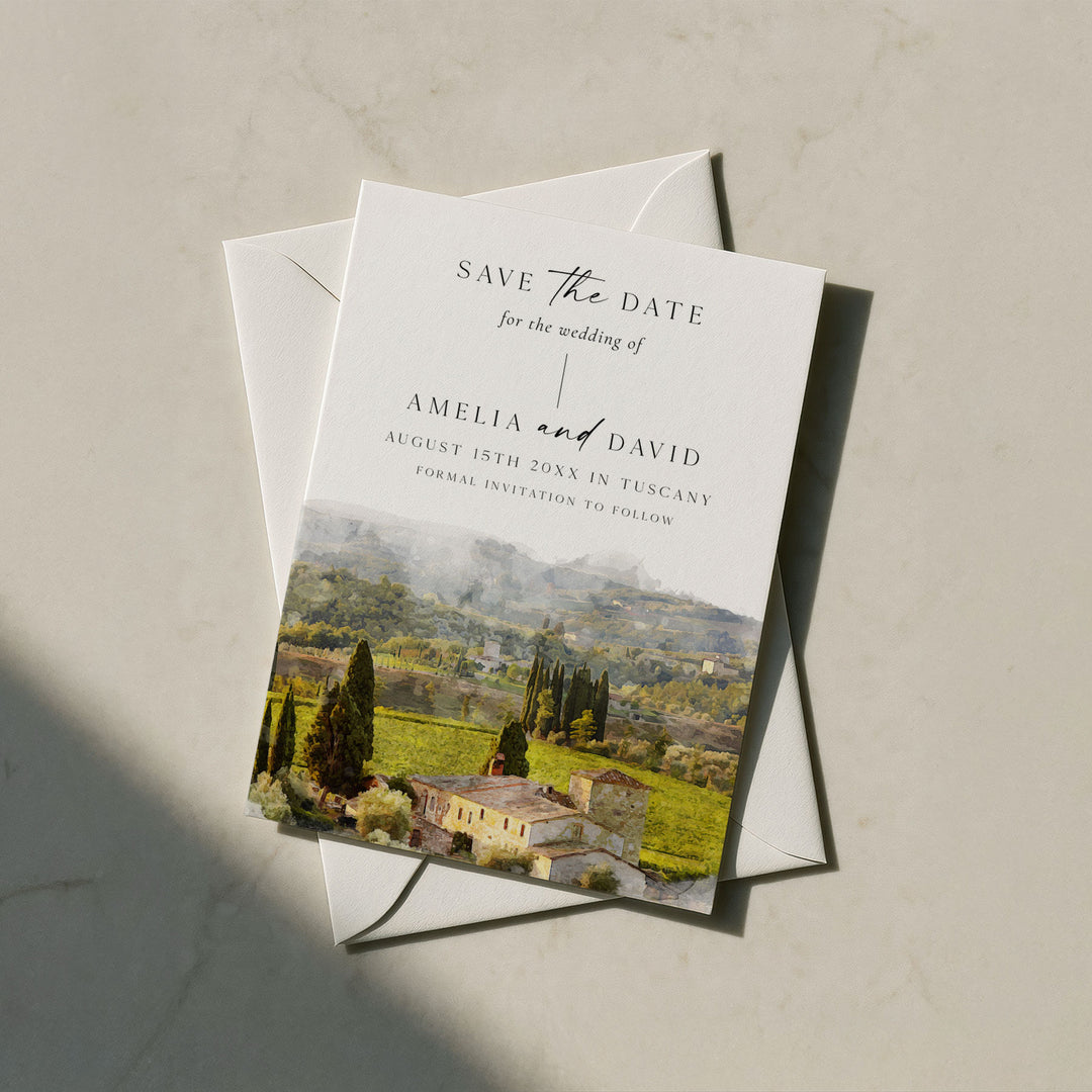 Tuscany Destination Save The Date