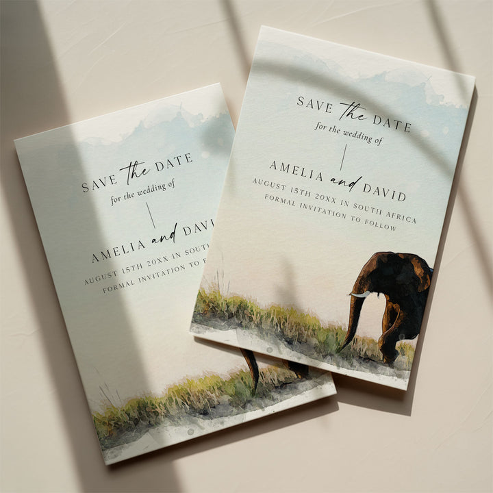 South Africa Elephant Destination Save The Date