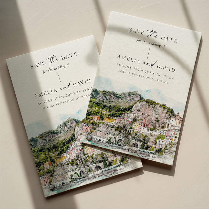 Amalfi Coast Destination Save The Date