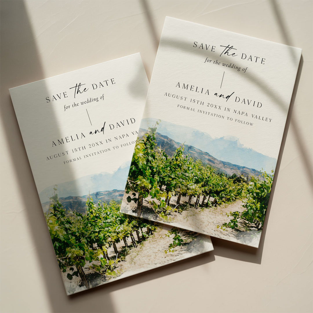 Napa Valley Destination Save The Date