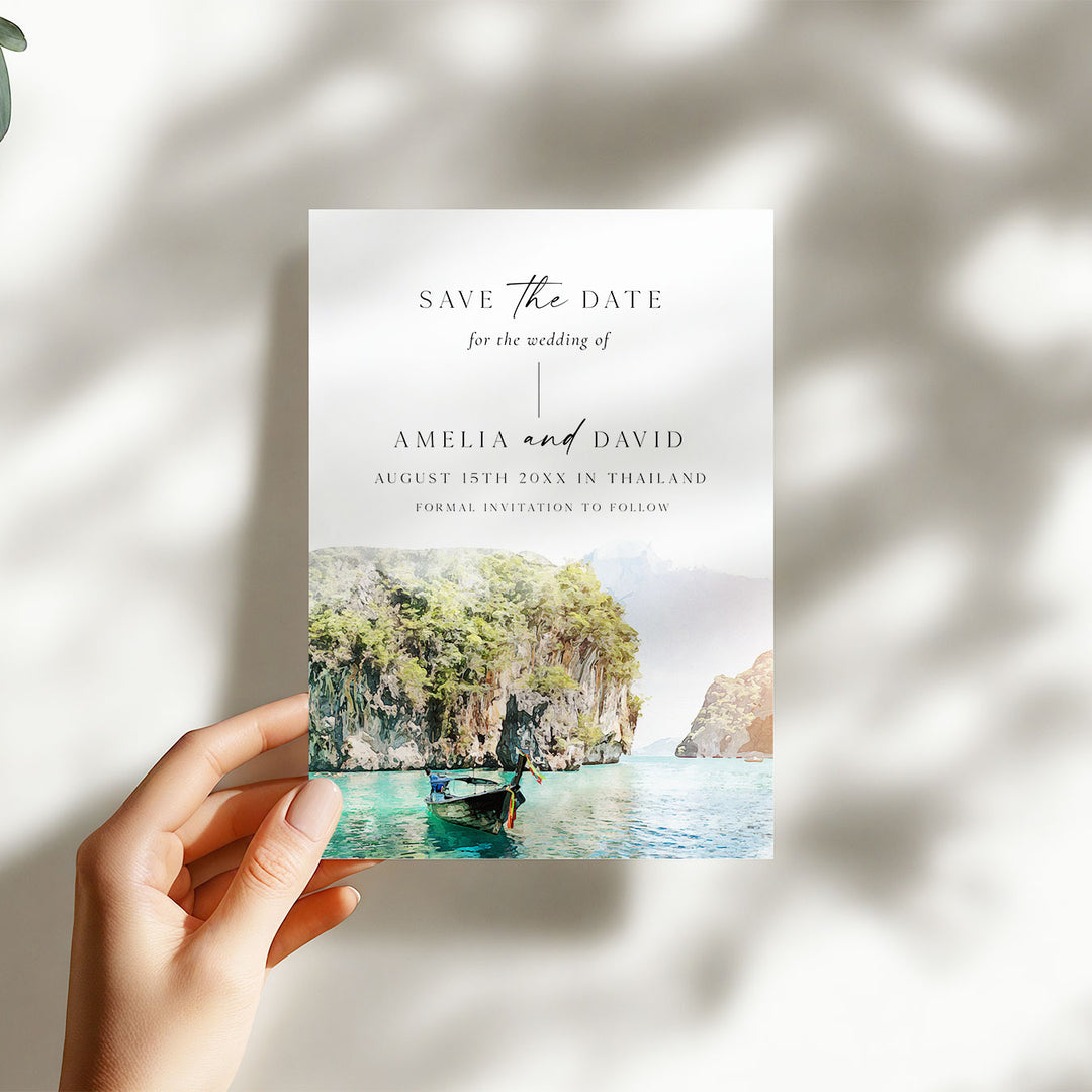 Thailand Temple Destination Save The Date