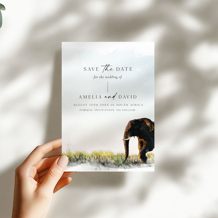 South Africa Elephant Destination Save The Date