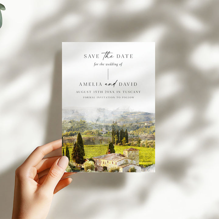 Tuscany Destination Save The Date