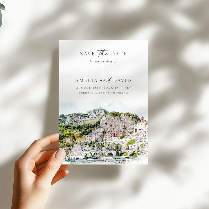 Amalfi Coast Destination Save The Date