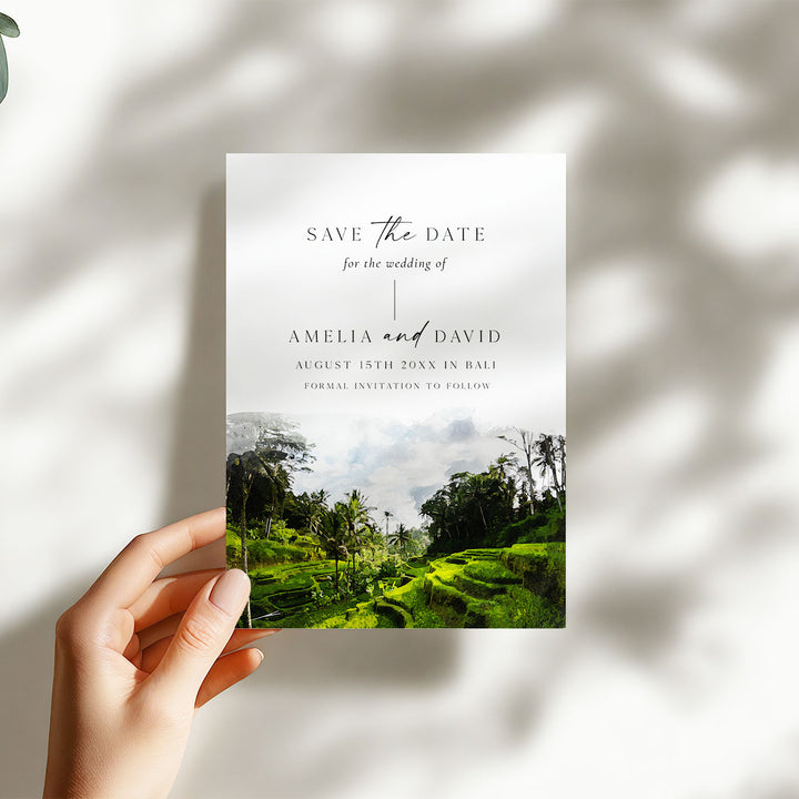 Bali Destination Save The Date