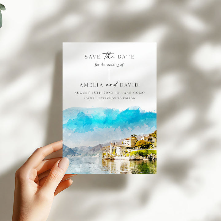 Lake Como Destination Save The Date