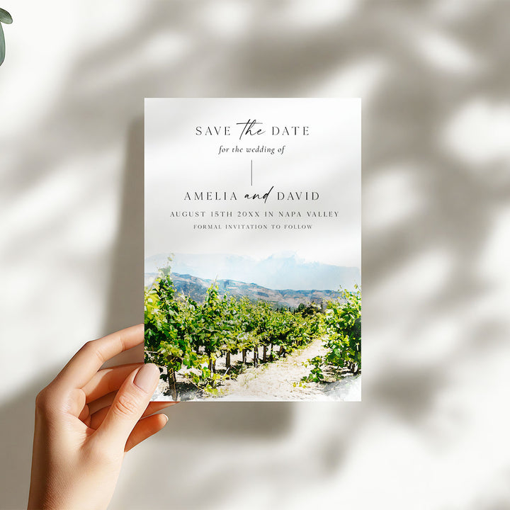 Napa Valley Destination Save The Date