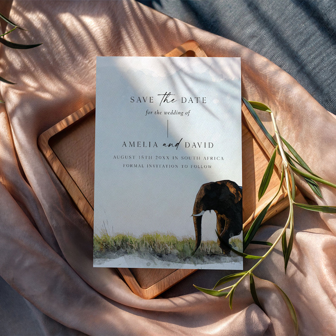 South Africa Elephant Destination Save The Date