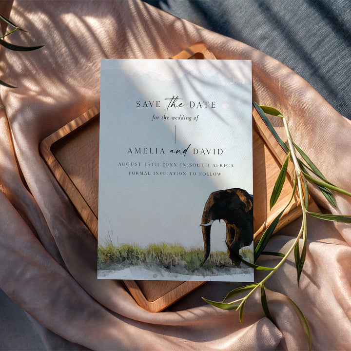 South Africa Elephant Destination Save The Date