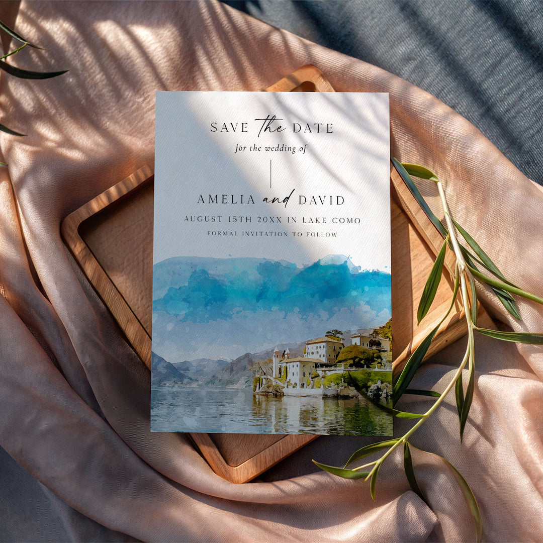Lake Como Destination Save The Date