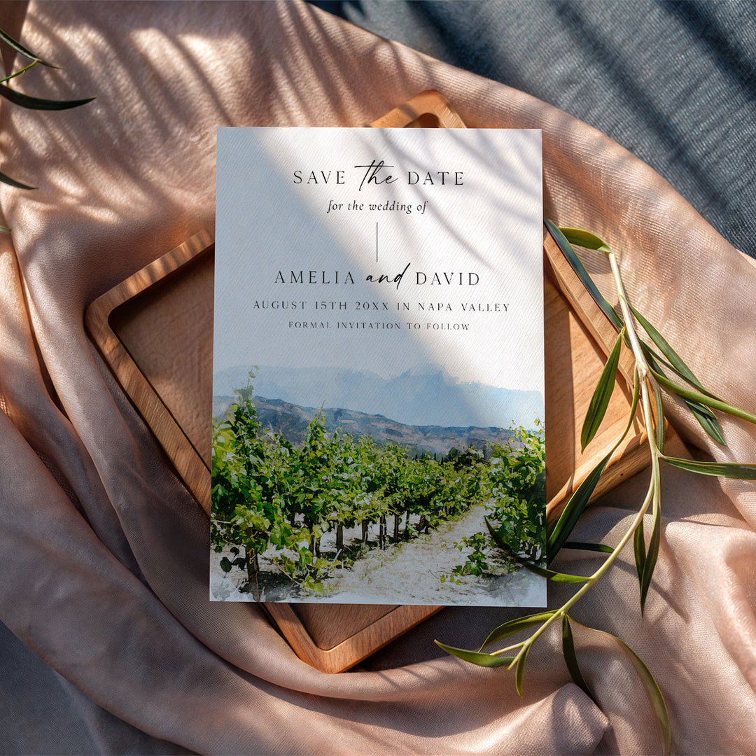 Napa Valley Destination Save The Date