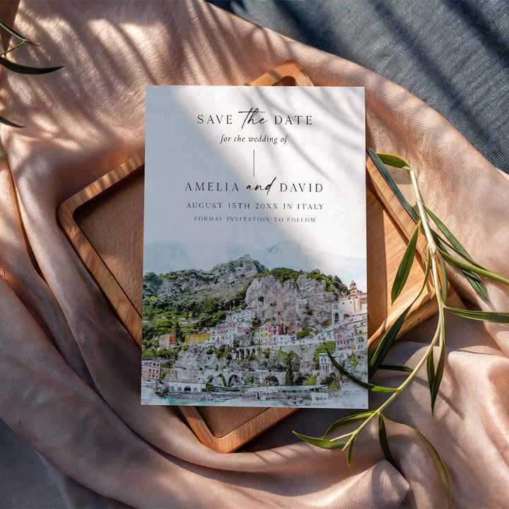 Amalfi Coast Destination Save The Date