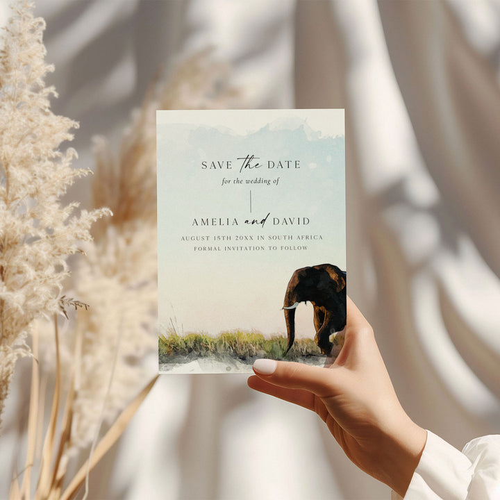 South Africa Elephant Destination Save The Date