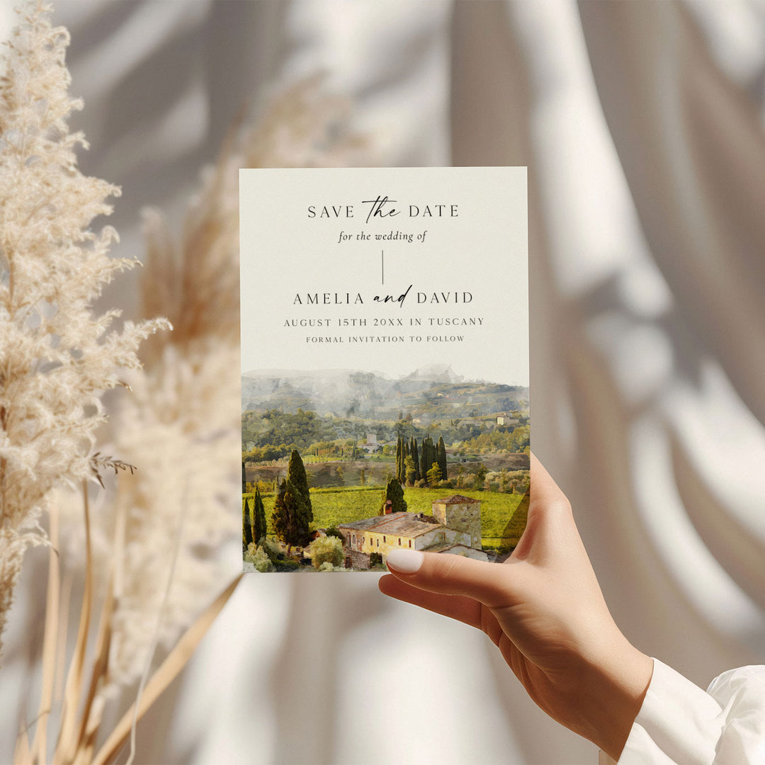 Tuscany Destination Save The Date