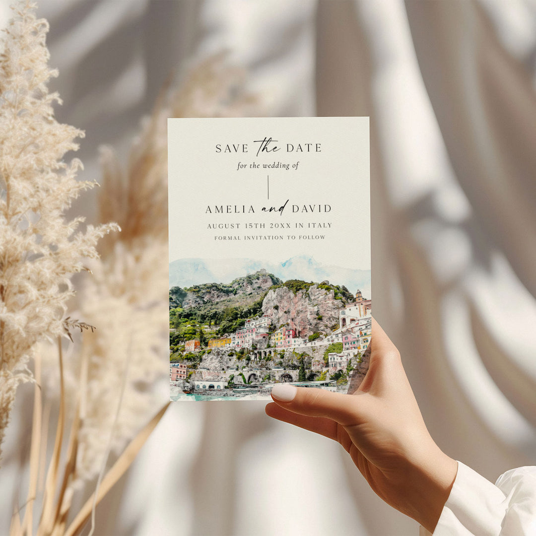 Amalfi Coast Destination Save The Date