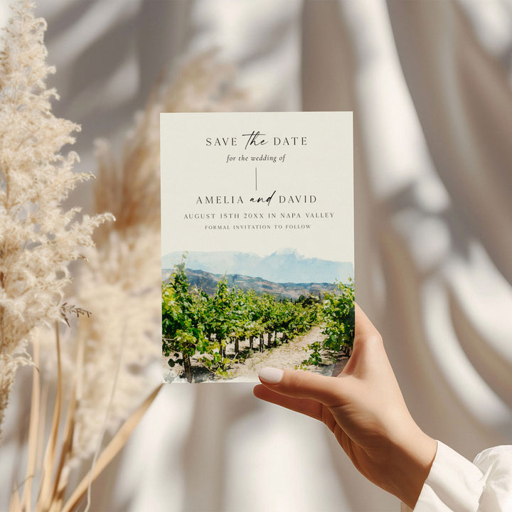 Napa Valley Destination Save The Date