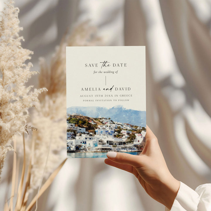 Mykonos Destination Save The Date