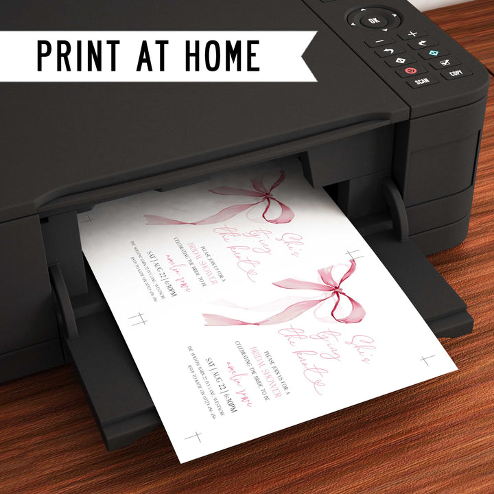 She's Tying the Knot Bridal Shower Invitation