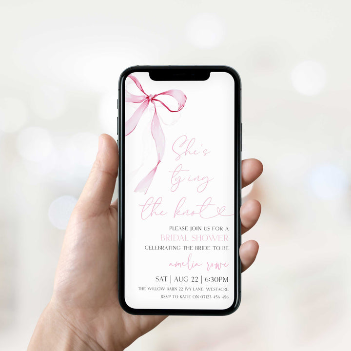 She's Tying the Knot Bridal Shower Invitation