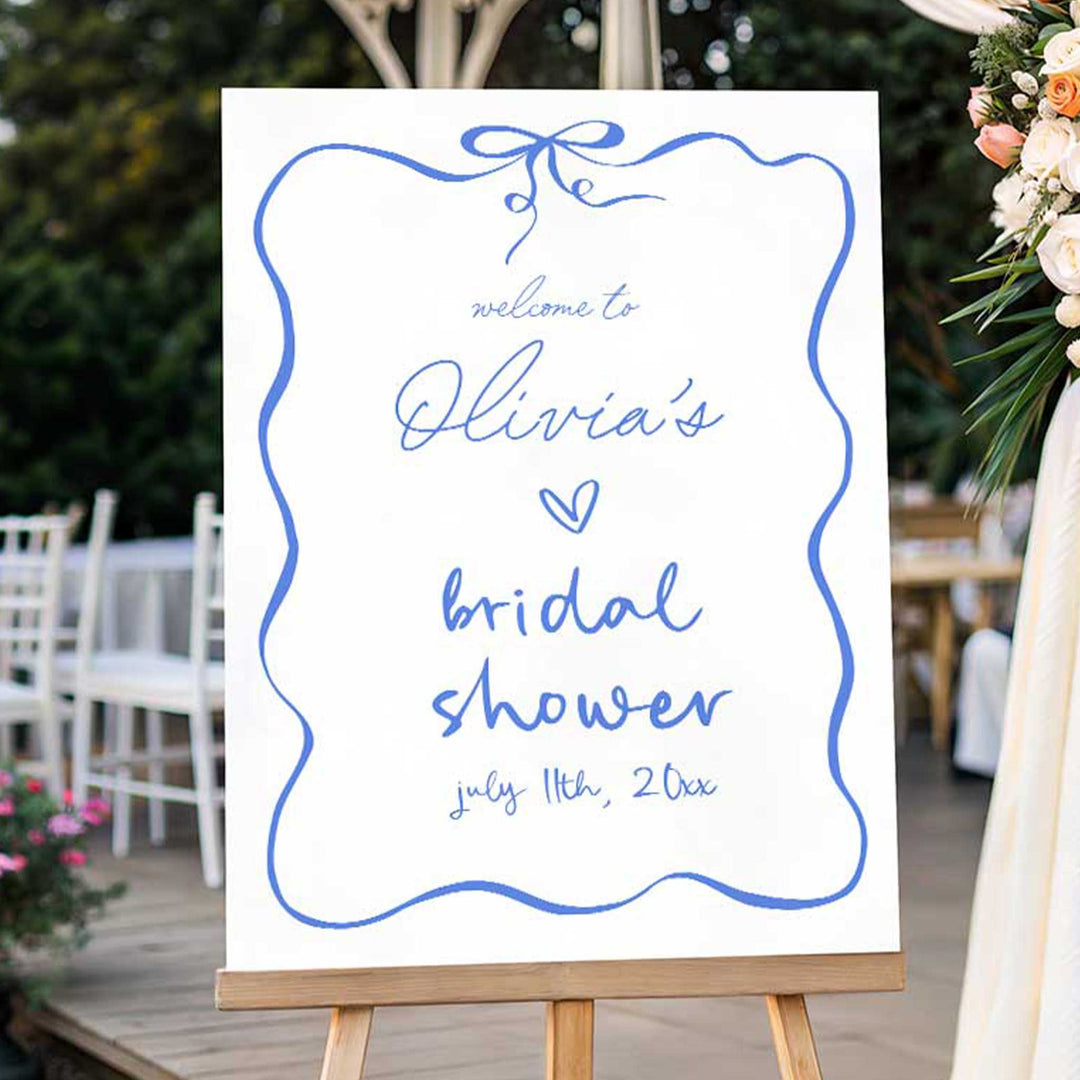 Ribbon Something Blue Before I Do Welcome Sign