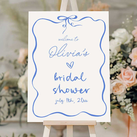 Ribbon Something Blue Before I Do Welcome Sign